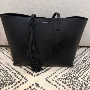 Saint Laurent Black Tote with Tassel